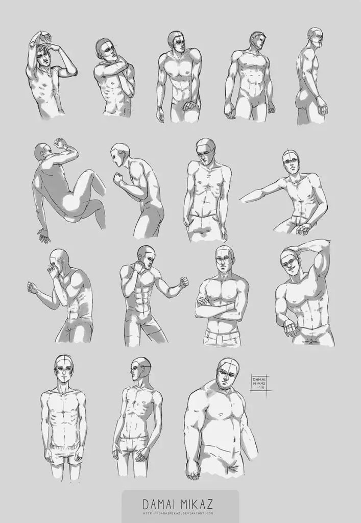 Male Pose Reference Drawing 9