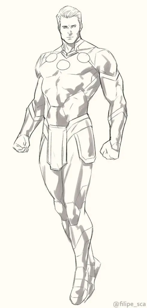 Male Superhero Pose Reference 1 490x1024