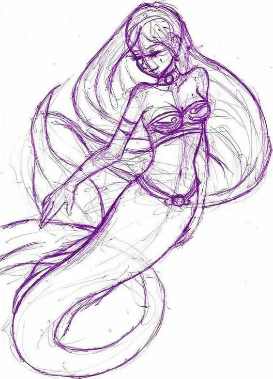 Mermaid Drawing Reference 4