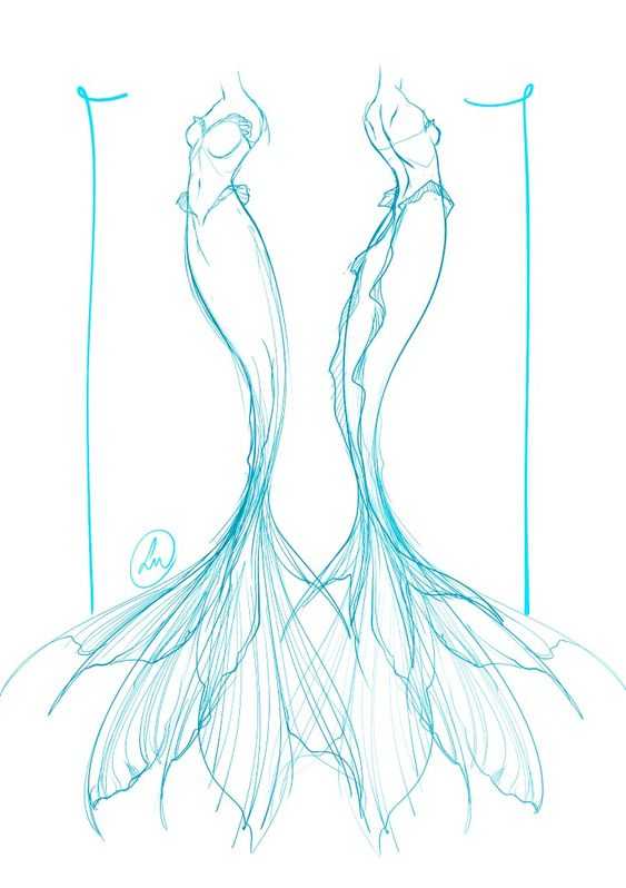 Mermaid Tail Drawing Reference 7