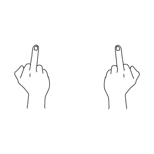 Middle Finger Drawing Reference 5