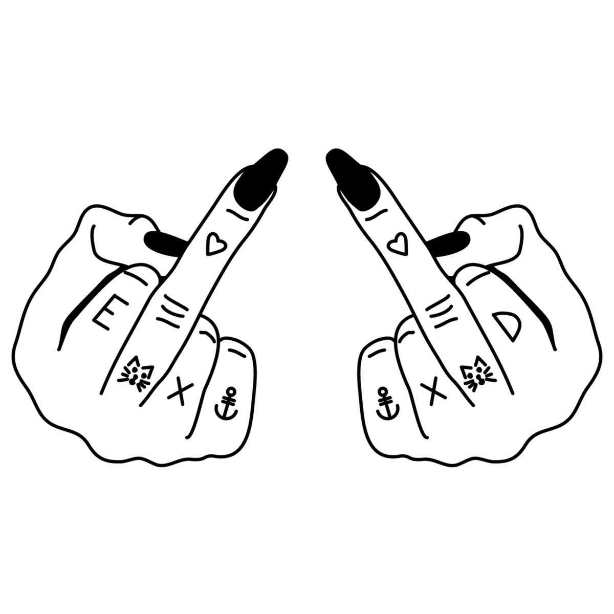 Bold Attitude Mastering Middle Finger Drawing Reference Art