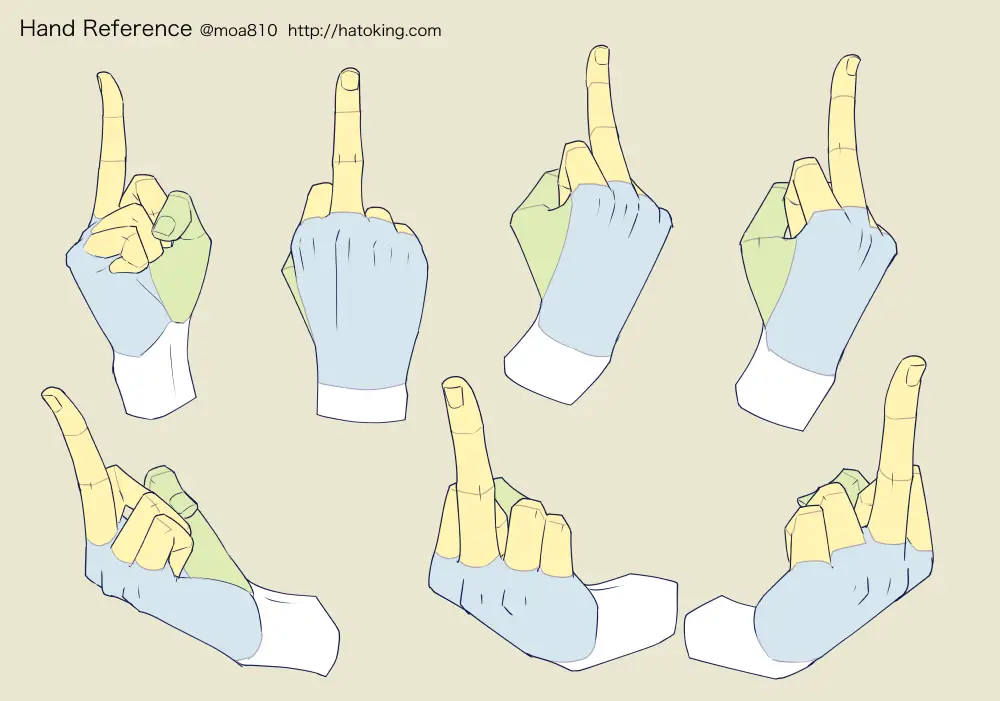 Middle Finger Drawing Reference 7
