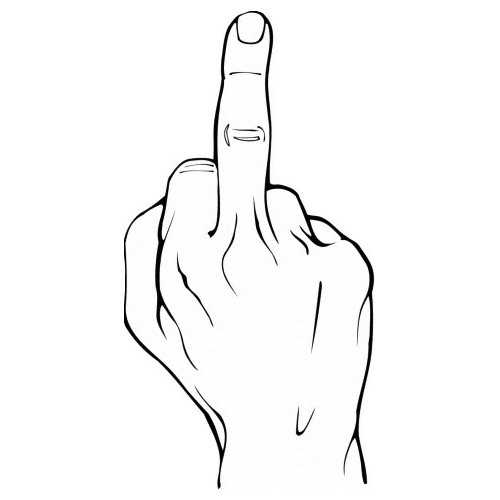 Middle Finger Drawing Reference 9