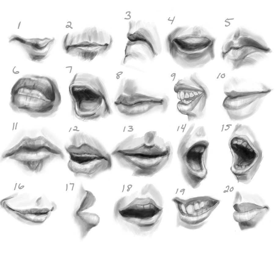 Mouths Drawing Reference 32