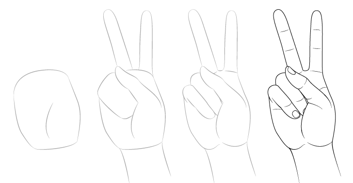 Peace Sign Pose Reference 3