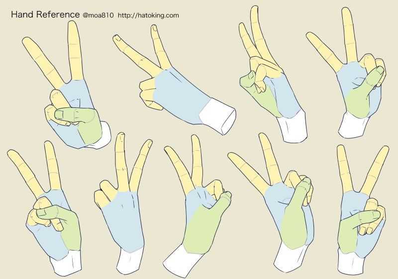 Peace Sign Pose Reference 6
