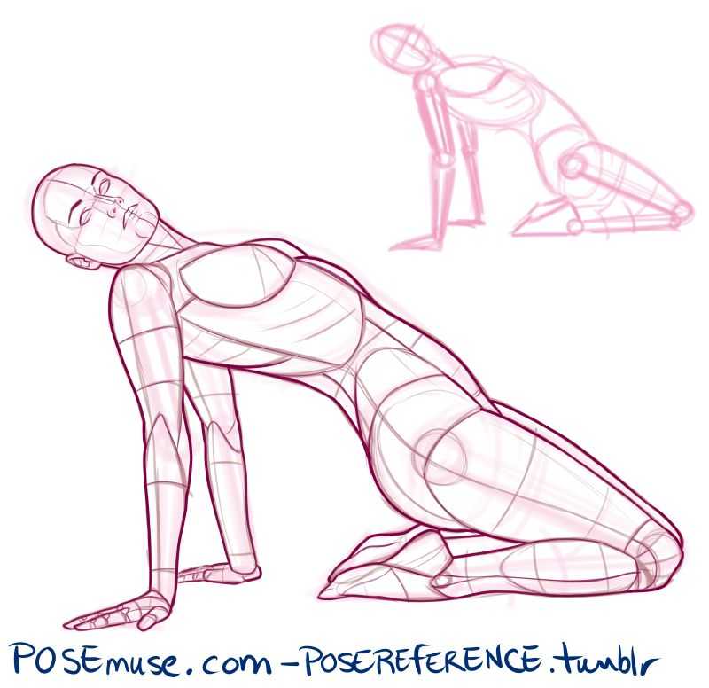Person Kneeling Drawing Reference 10