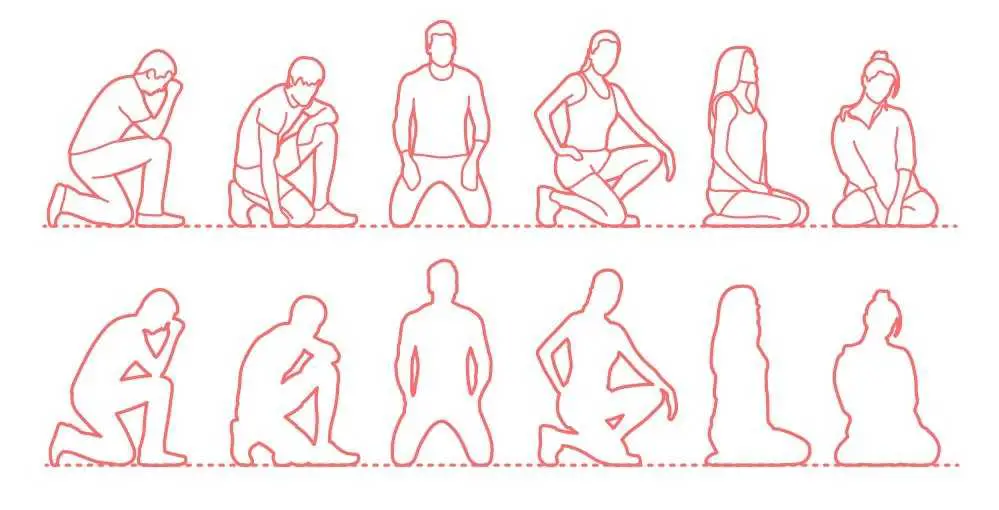 Person Kneeling Drawing Reference 4