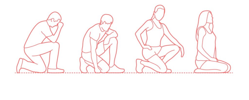 Person Kneeling Drawing Reference 6