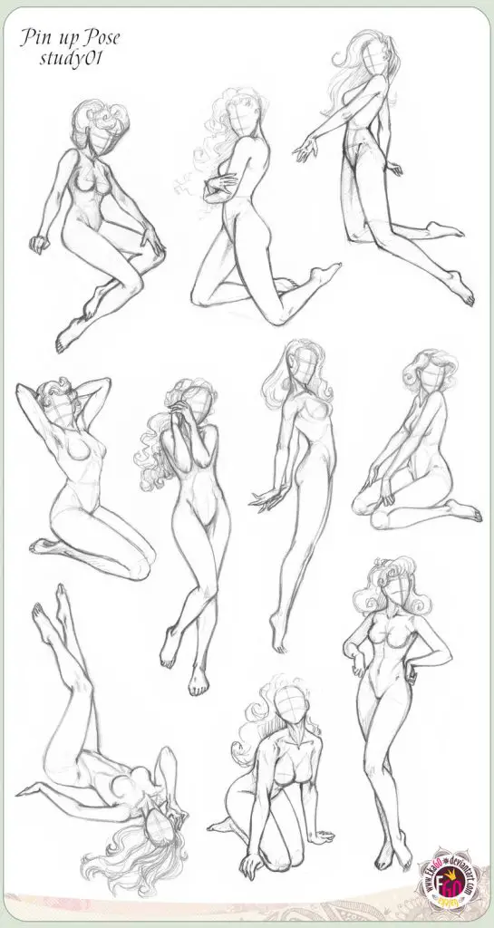 Pin Up Pose Reference 2 545x1024