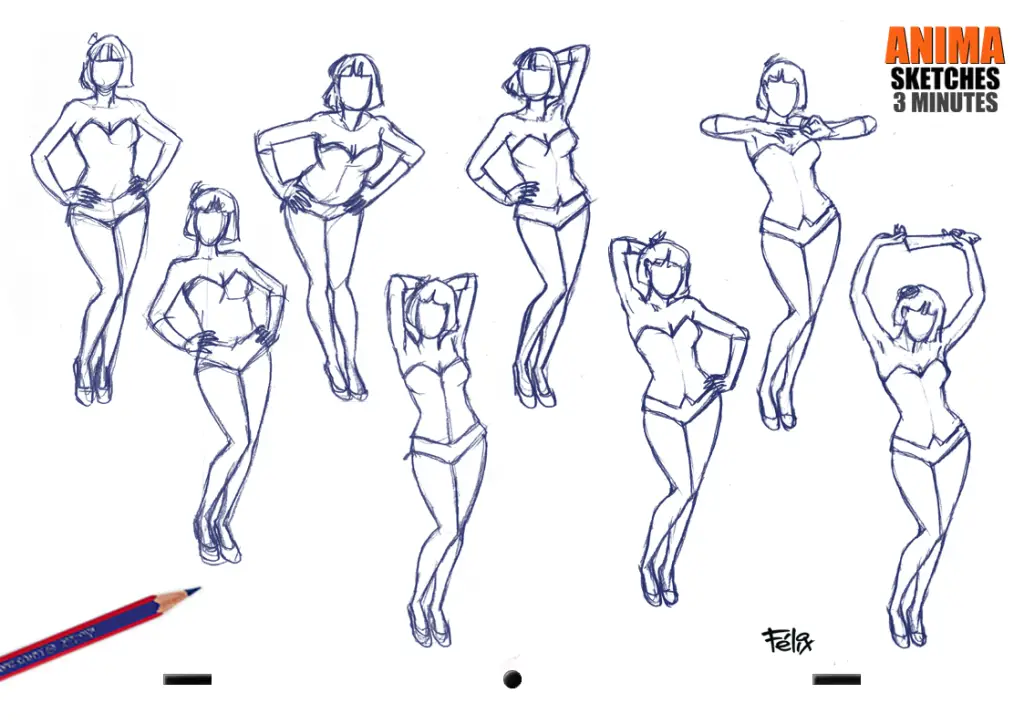 Pin Up Poses Drawing Reference 5 1024x724