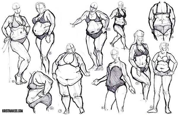 Plus Size Drawing Reference 1