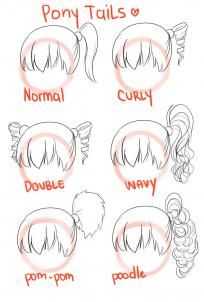 Ponytail Drawing Reference 16