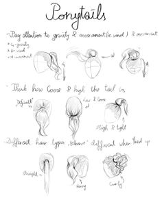 Ponytail Drawing Reference 4