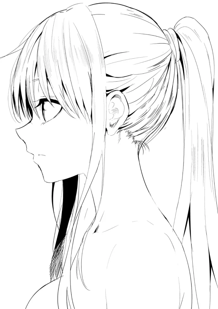 Ponytail Drawing Reference 9 723x1024