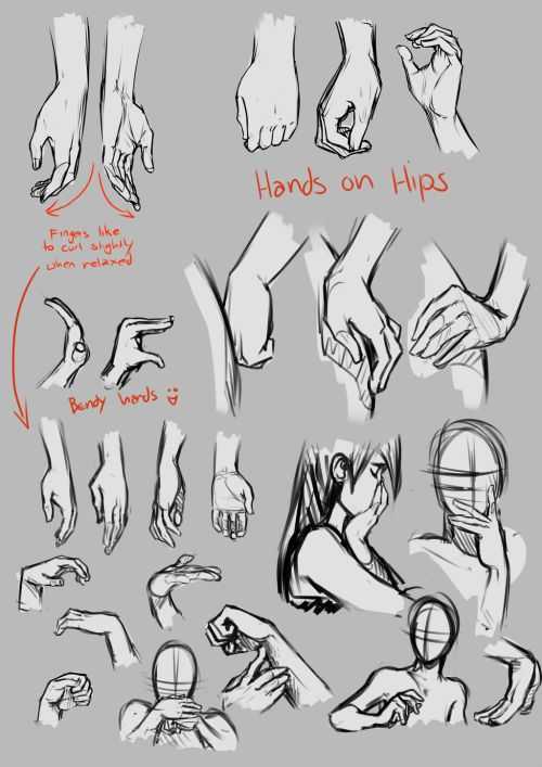 Relaxed Hand Drawing Reference 1
