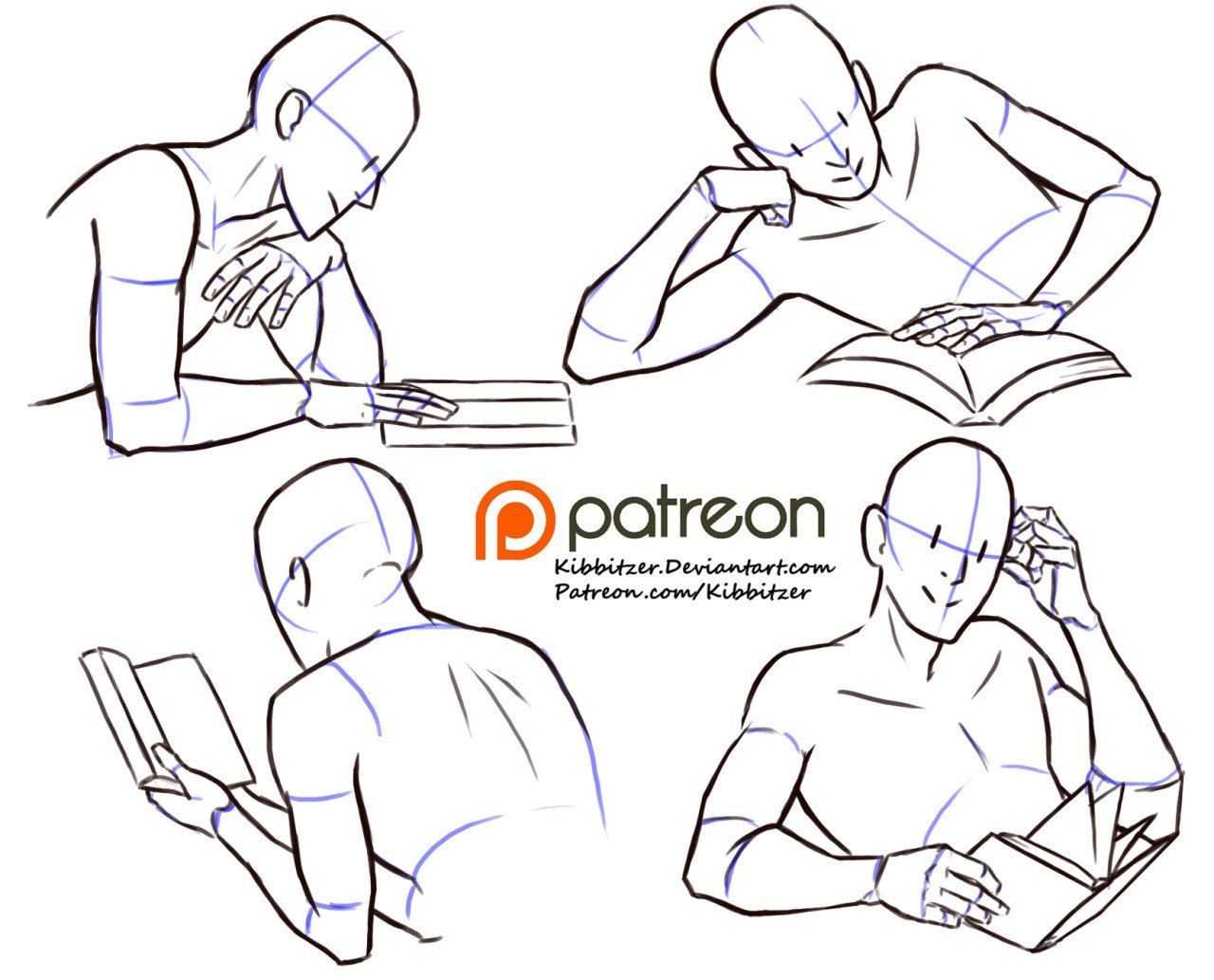 Relaxed Pose Reference Drawing and Sketch Collection for Artists Art