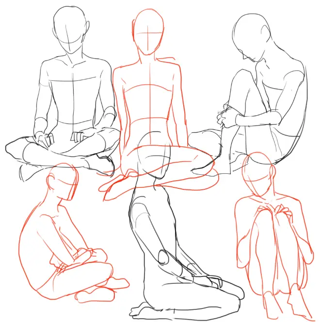Relaxed Sitting Pose Reference 2