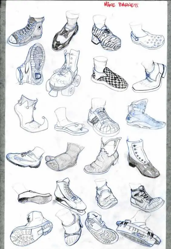 Shoe Drawing Realistic 19