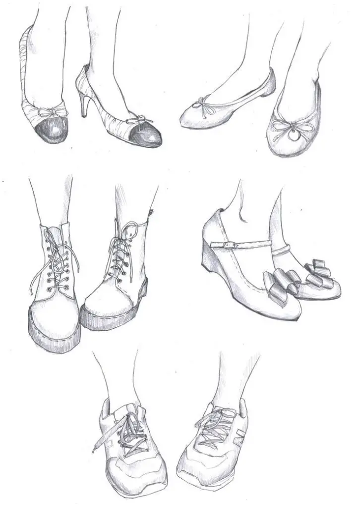 Shoes Drawing Reference Front 26 724x1024