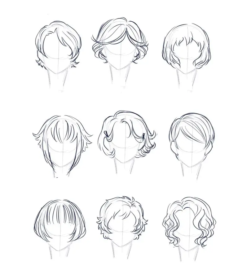 Short Hair Drawing Reference: Ultimate Sketch & Drawing Collection For 