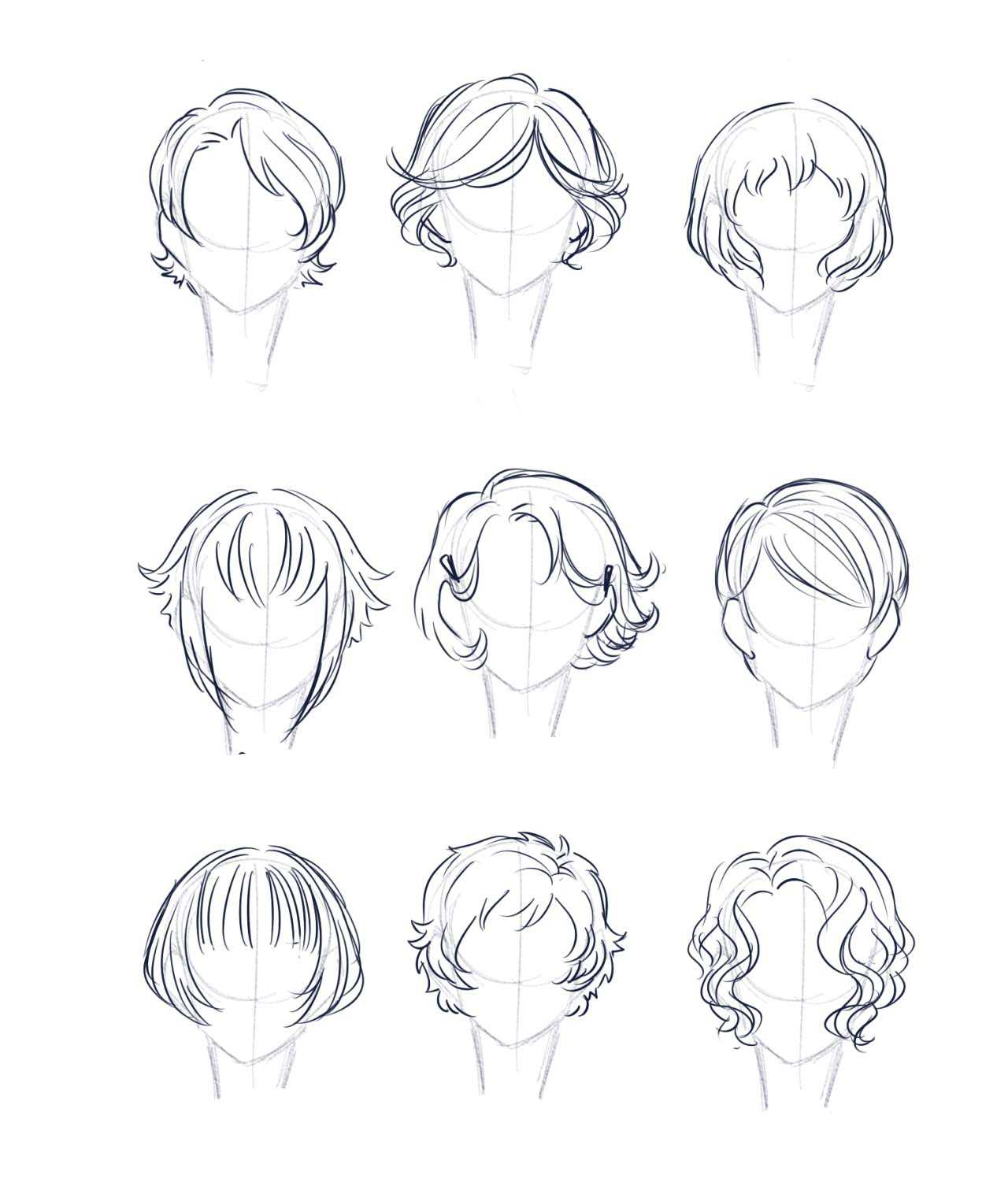 Short Hair Drawing Reference: Ultimate Sketch & Drawing Collection for ...