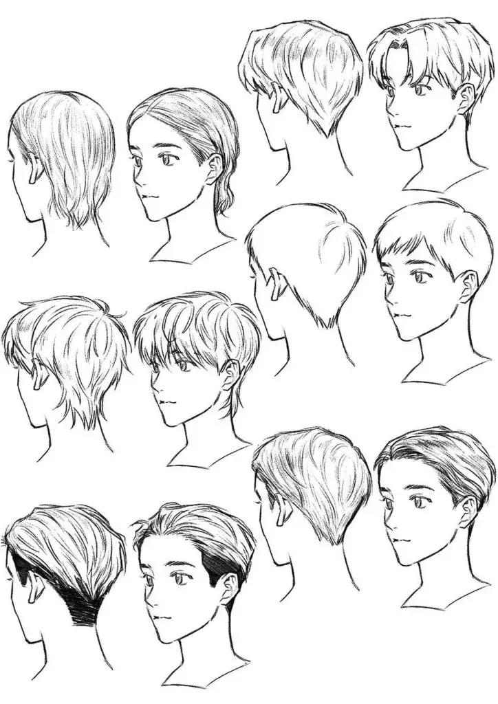 Short Hair Styles Drawing Reference 5 724x1024