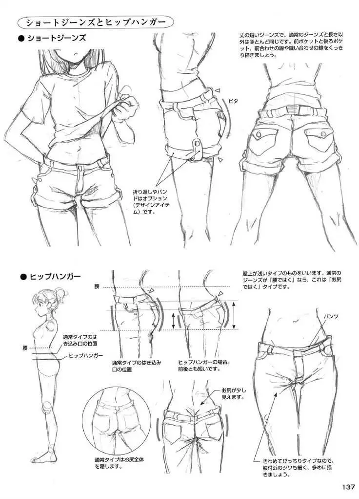 Short Jeans Drawing 7