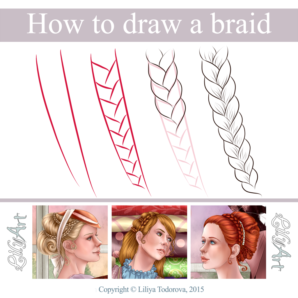 Side Braid Drawing Reference 1