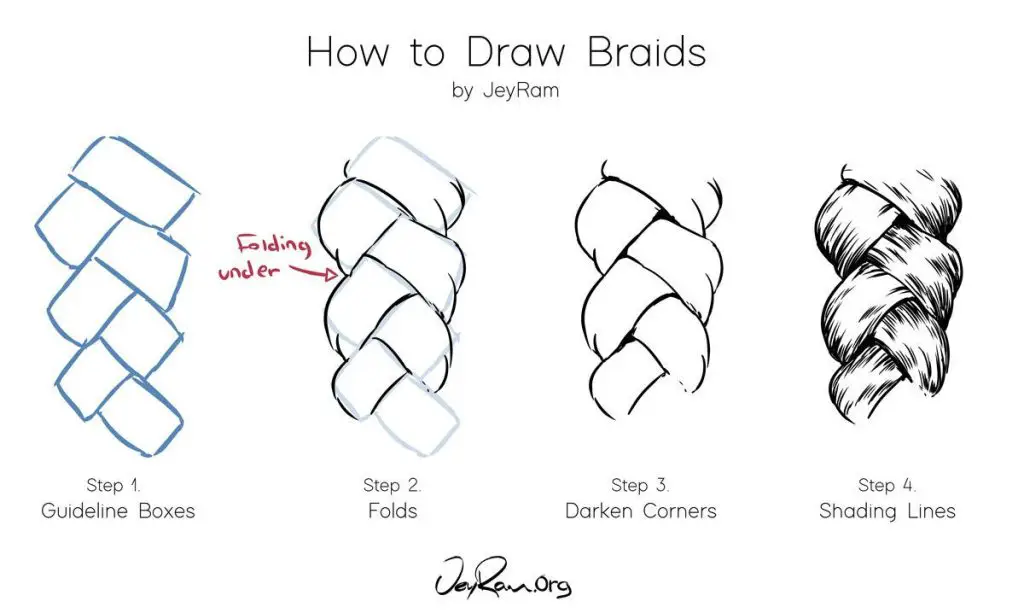 Side Braid Drawing Reference 9