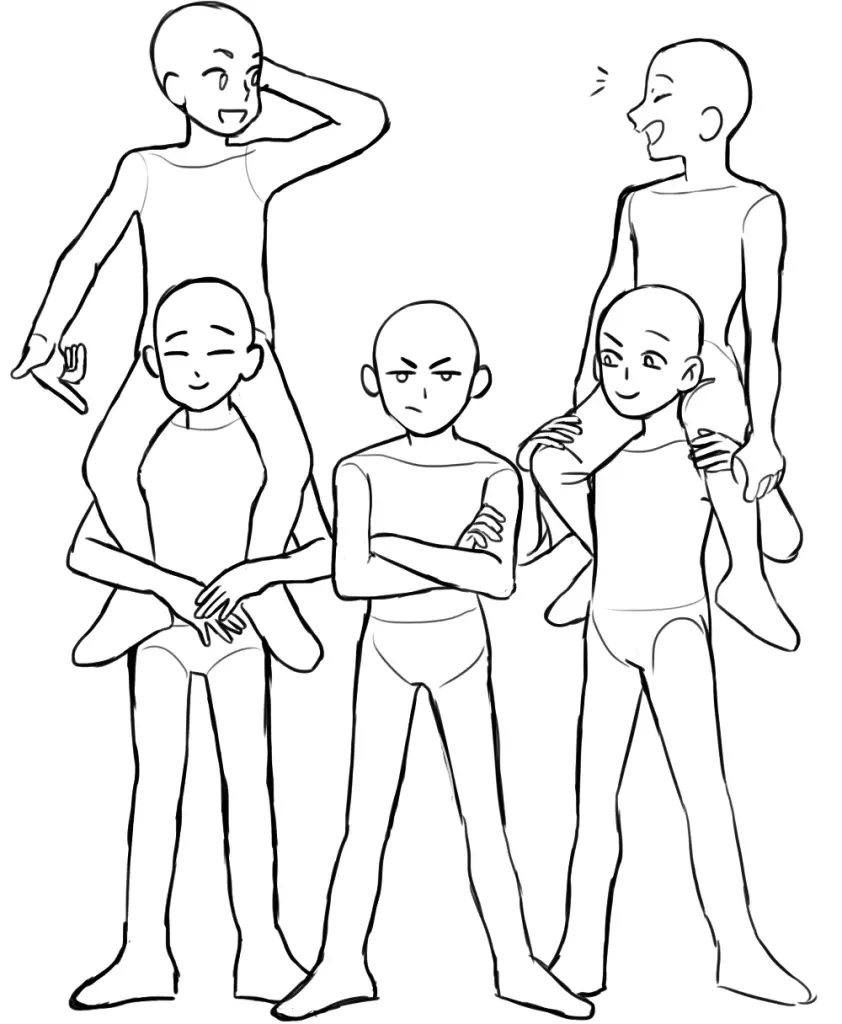 Squad Group Pose Reference 4