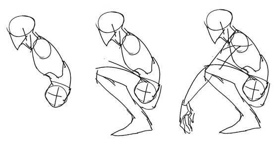 Squatting Pose Reference 4