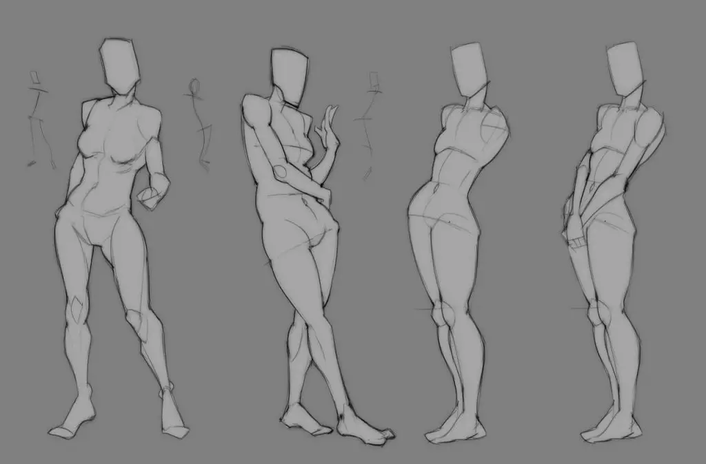 Standing Pose Reference Standing Pose Drawing Reference Standing Pose Art Reference Standing Drawing Reference 12 1 1024x674