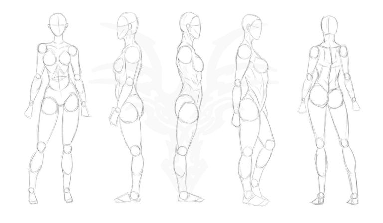 Standing Pose Reference: Drawing Collection for Artists – Art Reference ...