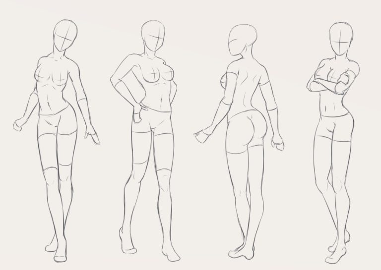 Standing Pose Reference: Drawing Collection for Artists - Art Reference ...