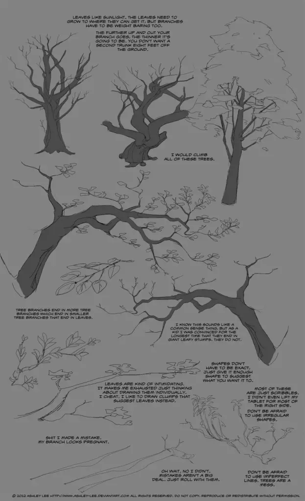 Tree Drawing Realistic 21 623x1024