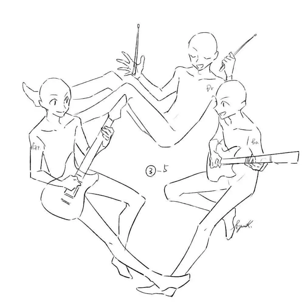 Trio Drawing Reference 14