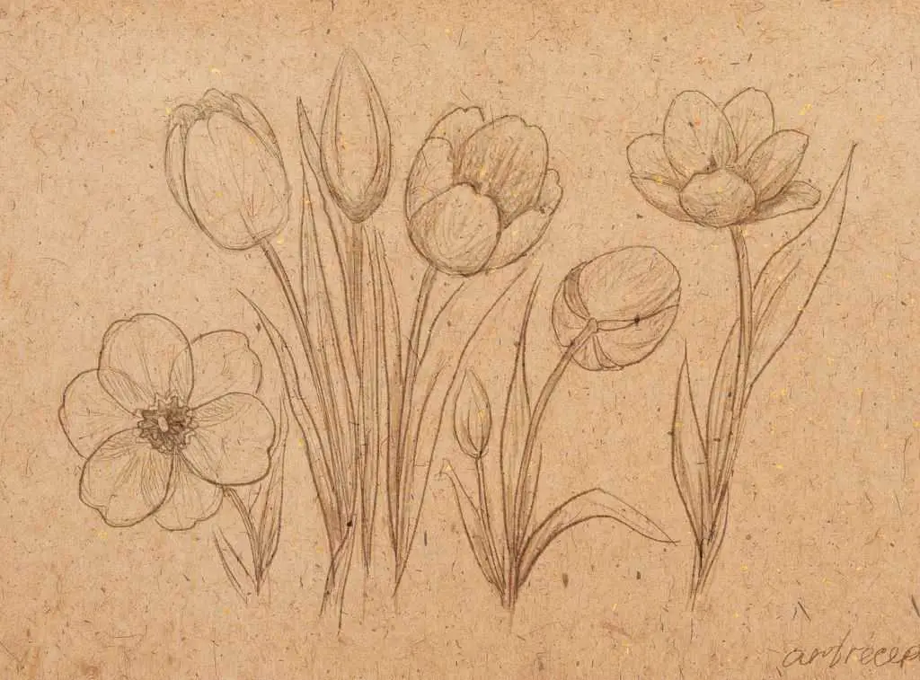 Tulip Drawing Reference 20