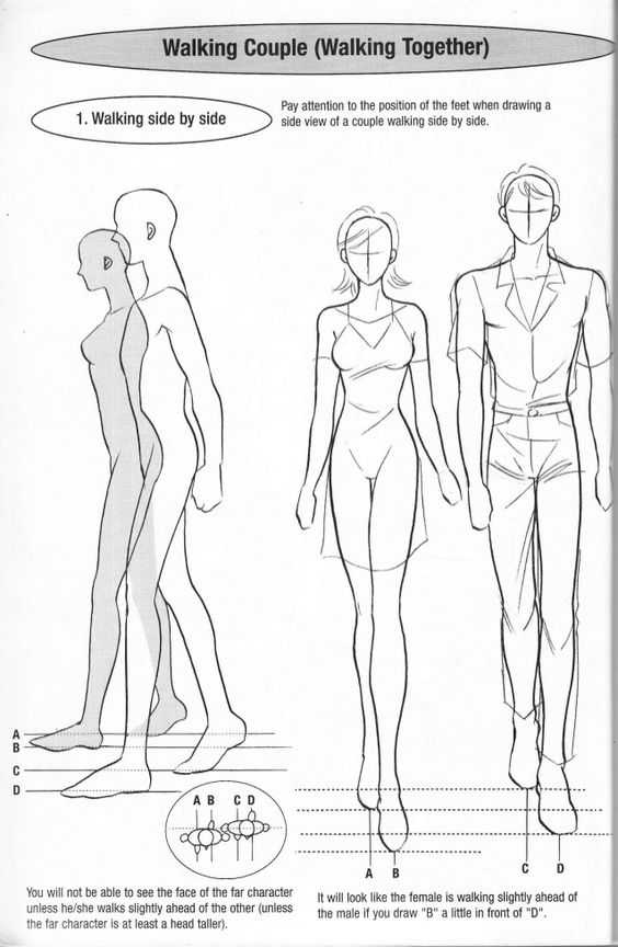 Walking Pose Drawing Reference 2