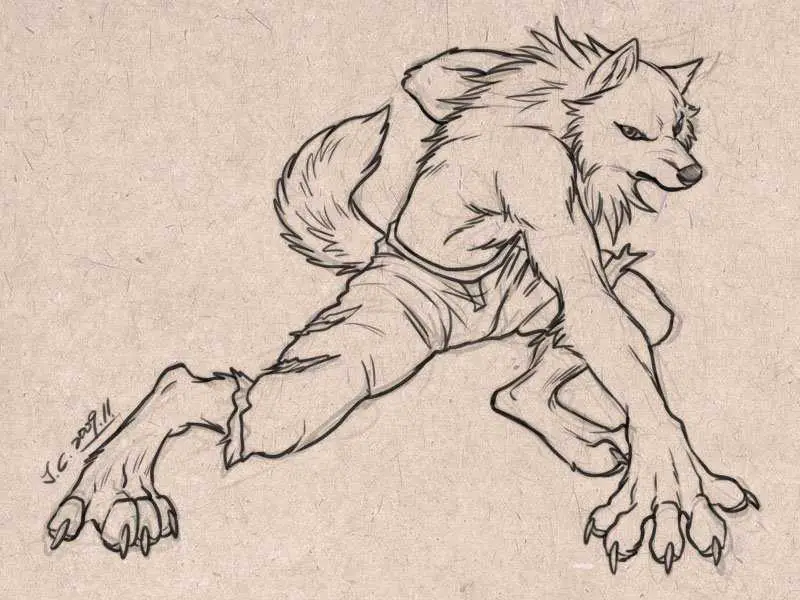 Werewolf Drawing Reference 8