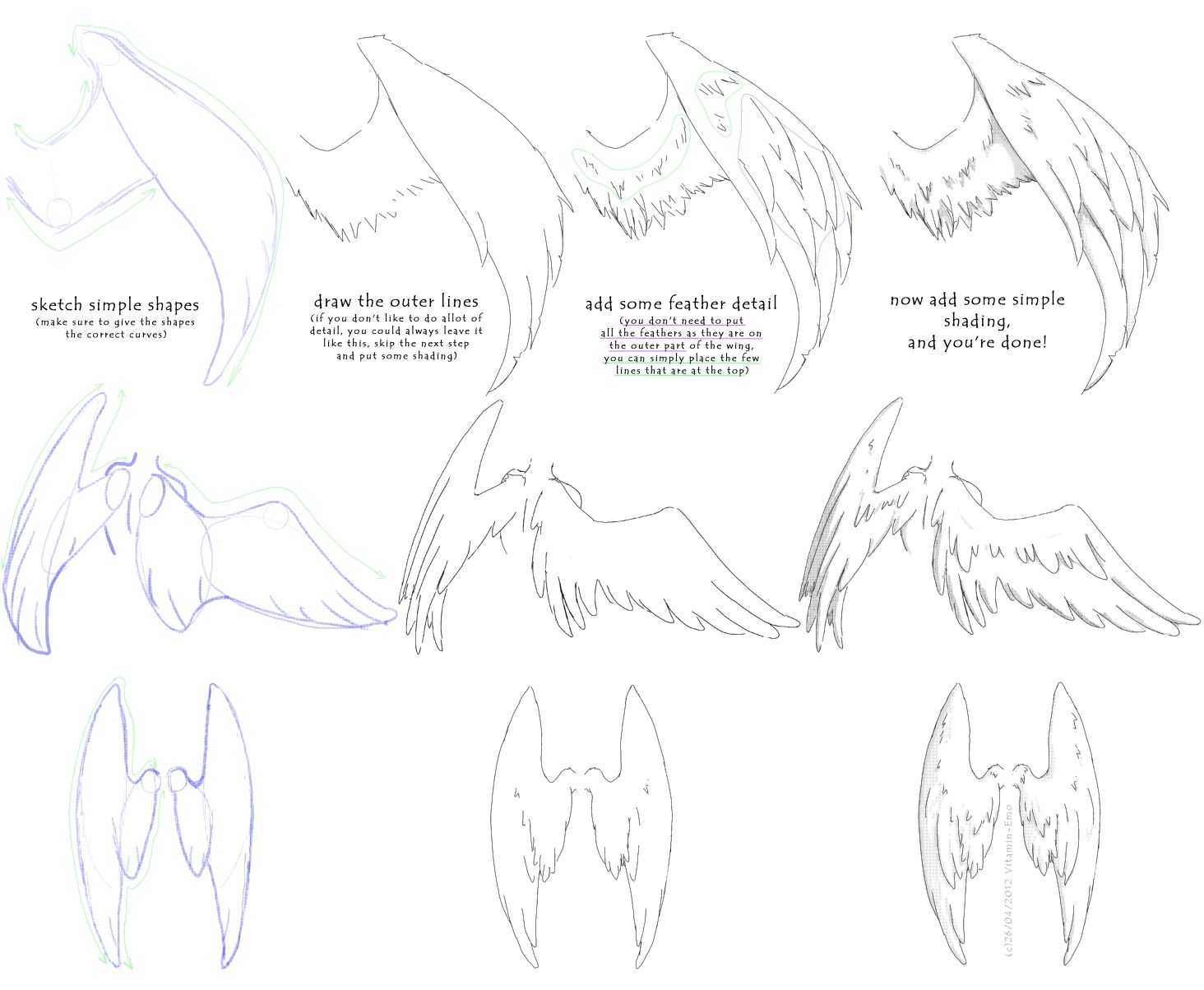 Wings Drawing Reference 17