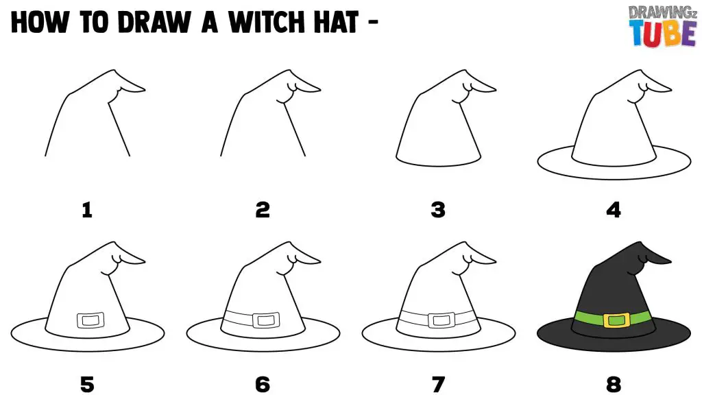 Witch Hat Drawing Reference 13