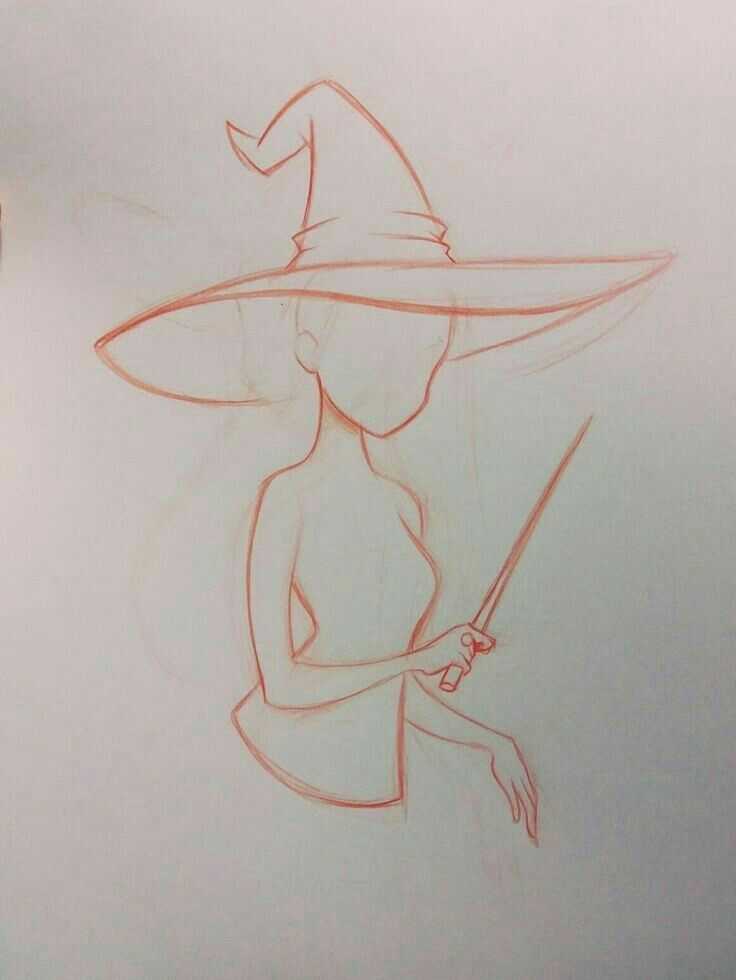 Witch Hat Drawing Reference 14