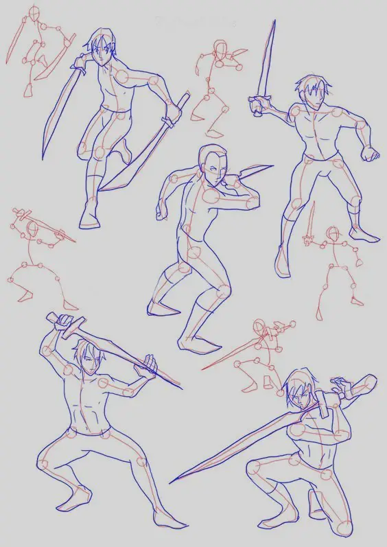 Anime Action Poses Reference 1