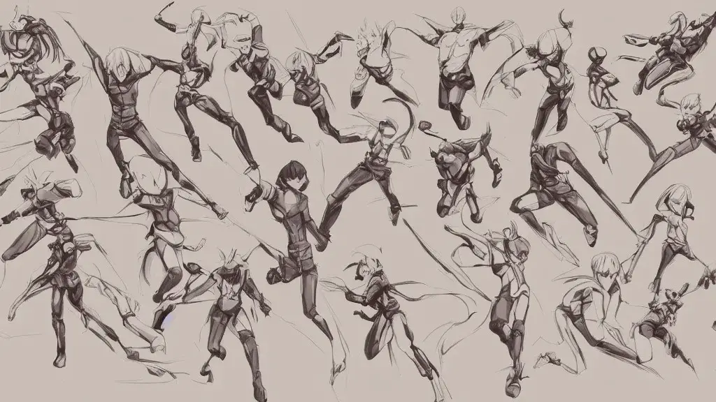Anime Action Poses Reference 12