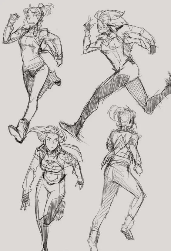 Anime Action Poses Reference 13