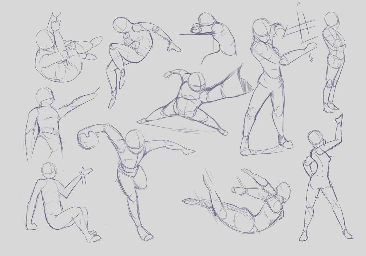 Anime Action Poses Reference: Conveying Movement – Art Reference Point