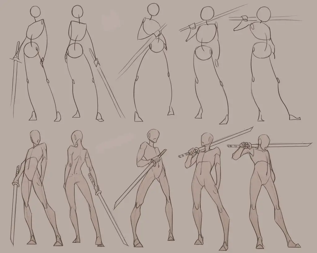 Anime Action Poses Reference 5 1024x817