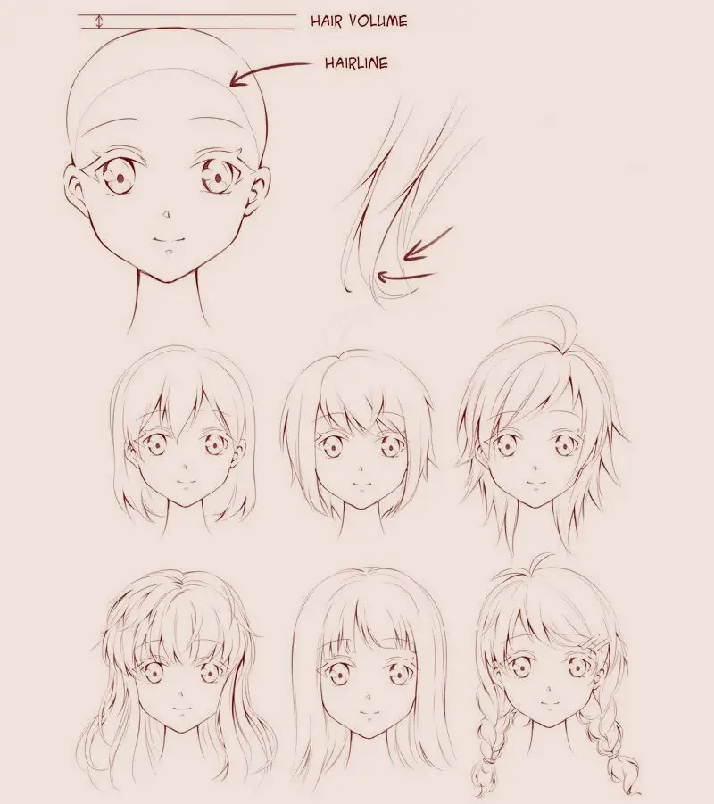 Anime Bangs Drawing 15